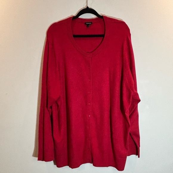 TORRID Sz 4 Button Down V-Neck Elevated  Basic Super Soft Long Sleeve Cardigan - Picture 2 of 9